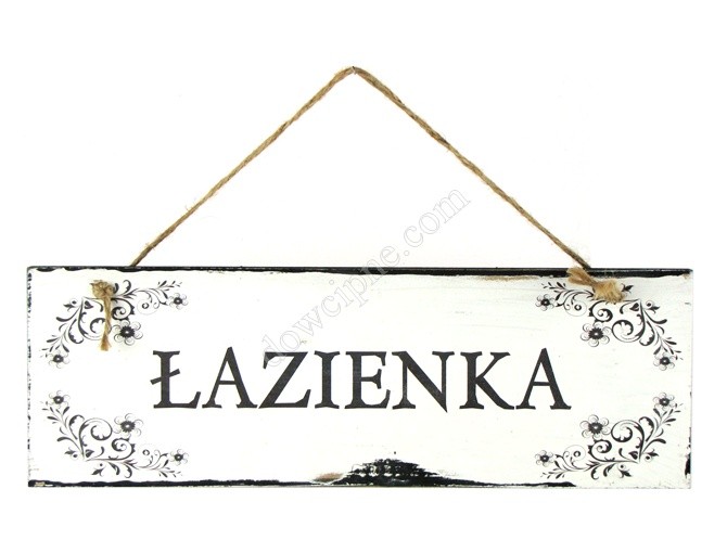 Tabliczka prostokąt 10x30 cm TV001 - Łazienka