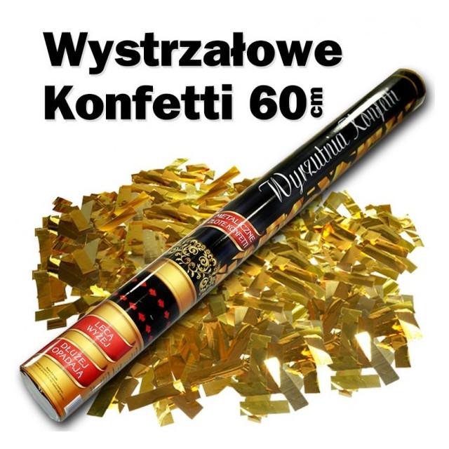 Konfetti złote metaliczne paseczki 60cm W6KZ