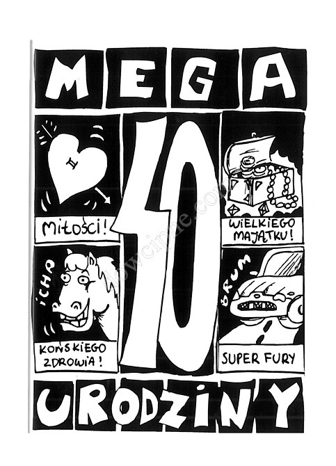 Karnet MEGA + koperta - 40 czarna