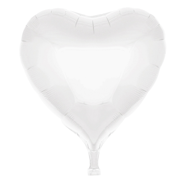 Balon foliowy SERCE - białe