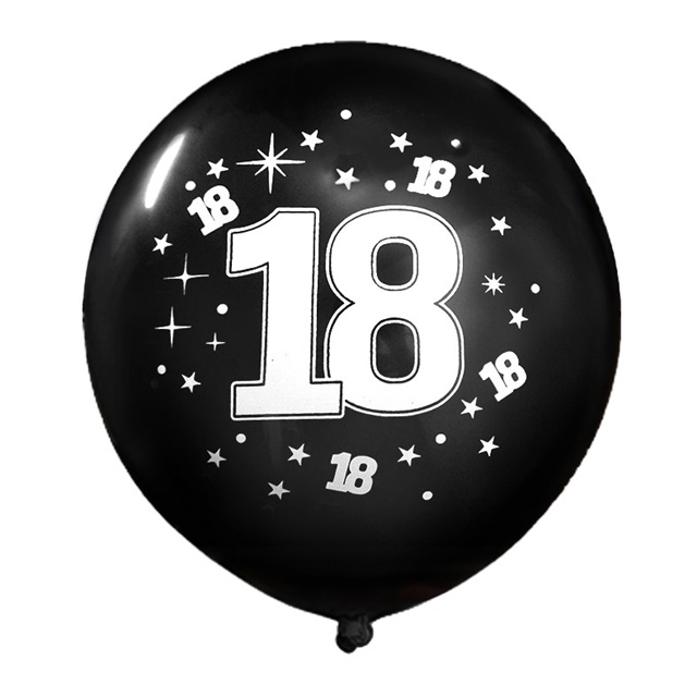 Balony na 18 czarne VP (10 szt.) BAL8