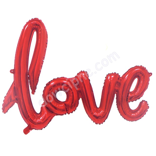 Balon napis LOVE - czerwony