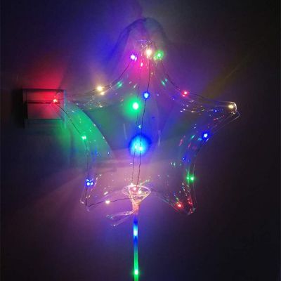 Balon transparenty z LED - gwiazda