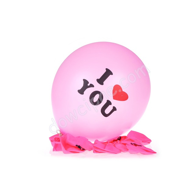 Balony I LOVE YOU 39355 (12 szt/kpl) różowe