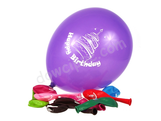 Balon AM zestaw (1 opak. - 10 szt.) - Happy Birthday