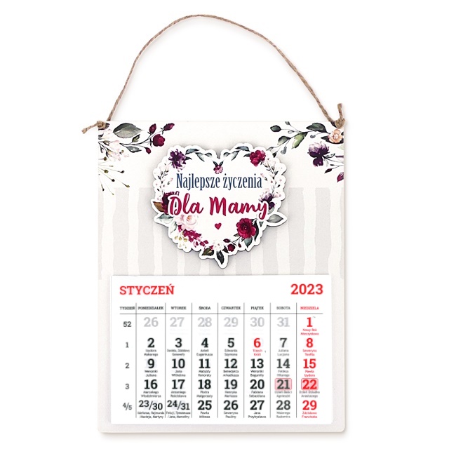Kalendarz drewniany KK KD15 - Najlepsze życzenia dla Mamy