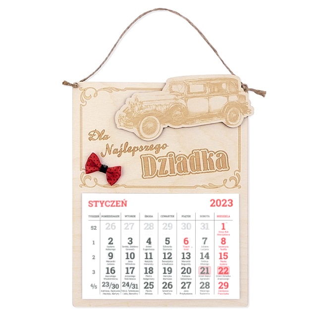 Kalendarz drewniany KK KD24 - dla Najlepszego Dziadka