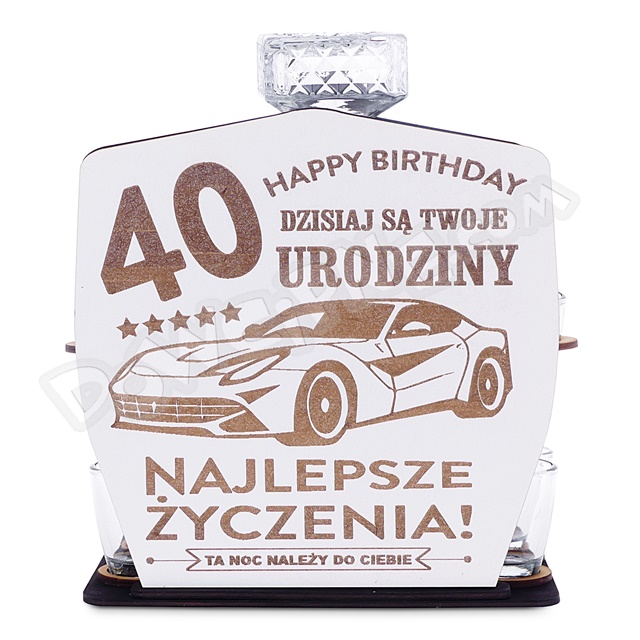 Karafka znak RE - 40 Urodziny (auto)
