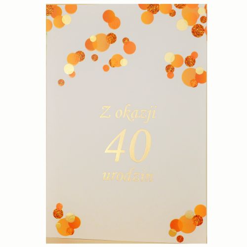 Kartka Velvet V-12 - 40 urodziny