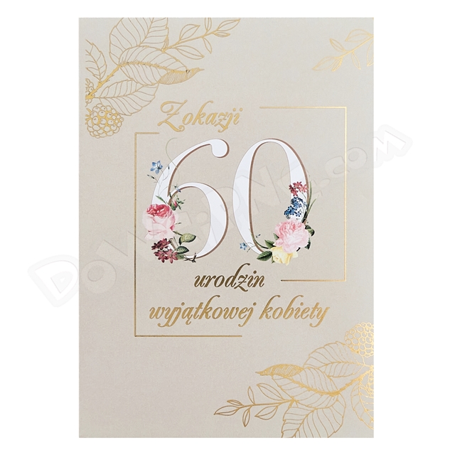 Kartka Velvet V-23 - 60 Urodziny