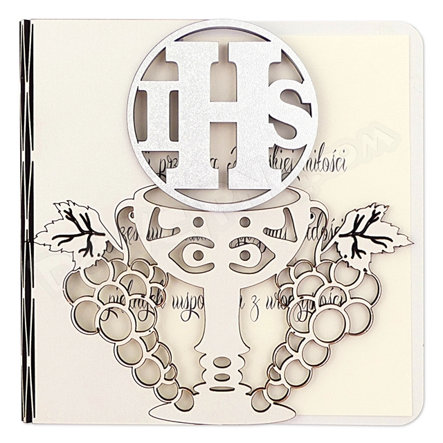 Kartka okolicznościowa RH - Pierwsza Komunia Święta (Kielich srebrny)