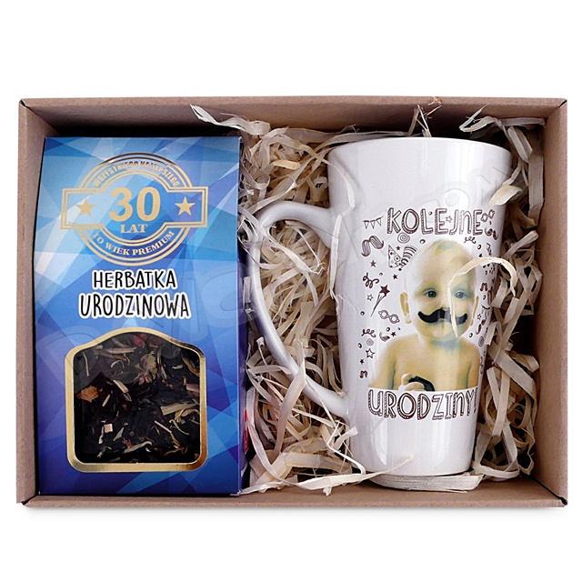 Kubek z herbatką w pudełku - 30 Urodziny
