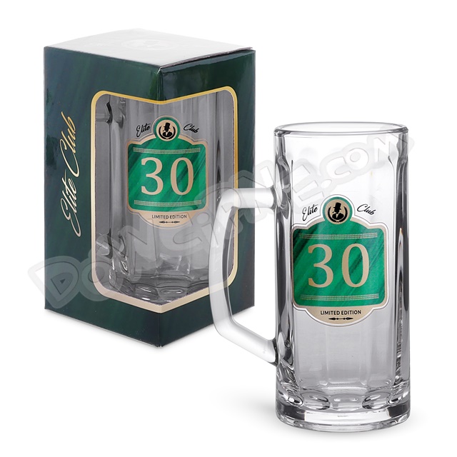 Kufel szklany 500ml Elite Club - 30 Urodziny