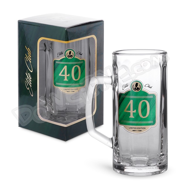 Kufel szklany 500ml Elite Club - 40 Urodziny