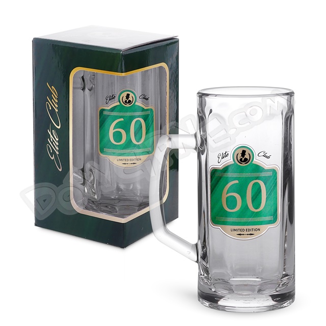 Kufel szklany 500ml Elite Club - 60 Urodziny