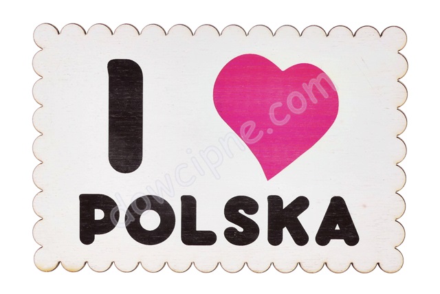 Pocztówka drewniana P101 PL7 POLSKA