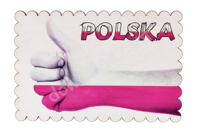 Pocztówka drewniana P101 PL8 POLSKA
