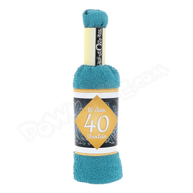 Ręcznik butelka (100x50) 018 - 40 Urodziny On