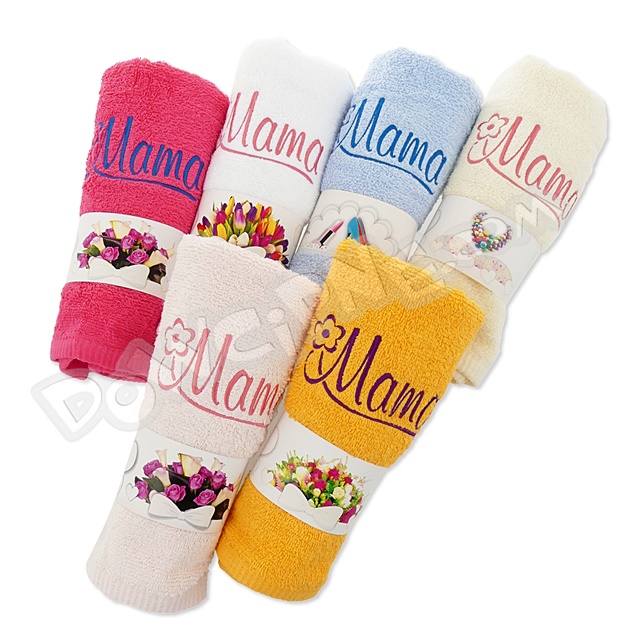 Ręcznik haftowany - Mama kwiatek