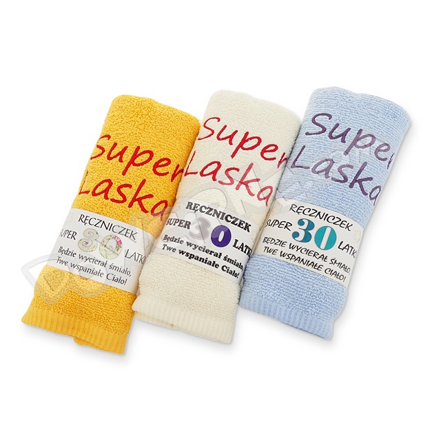 Ręcznik haftowany - Super Laska 30-stka
