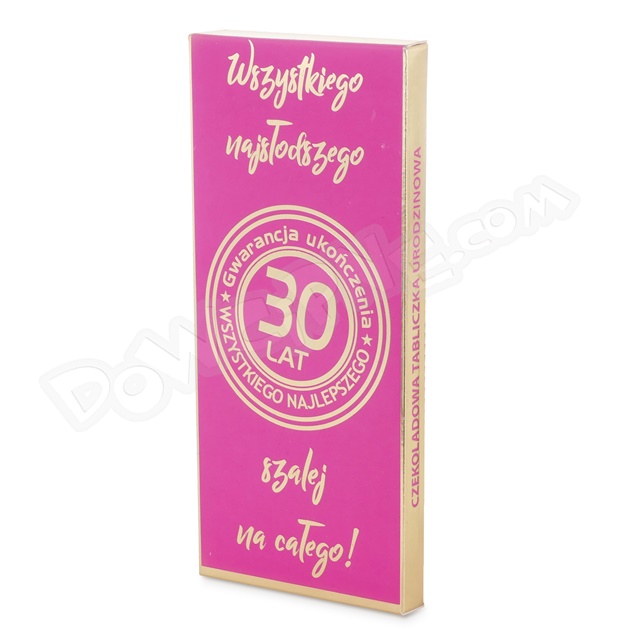 Szalona czekolada - 30 lat różowa (czek 029)
