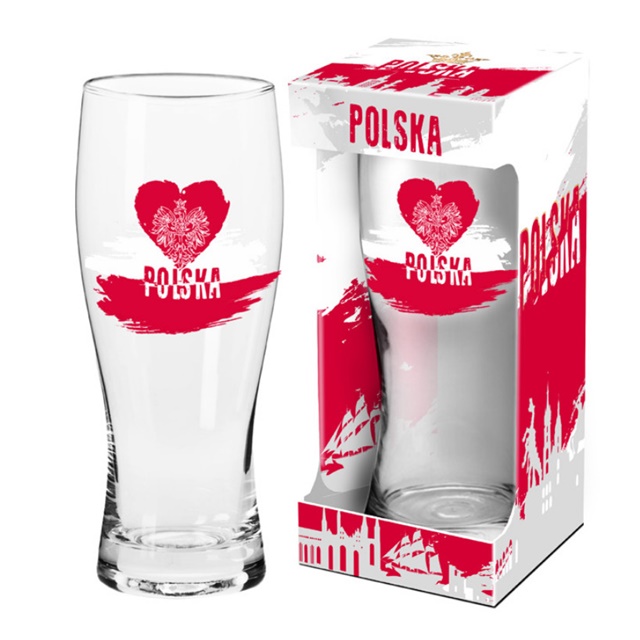 Szklanka do piwa 500 ml  POLSKA 001 - Serce