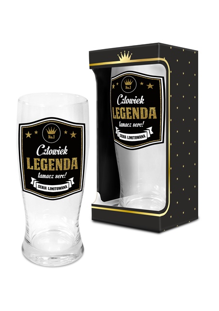 Szklanka do piwa Gold - Człowiek legenda
