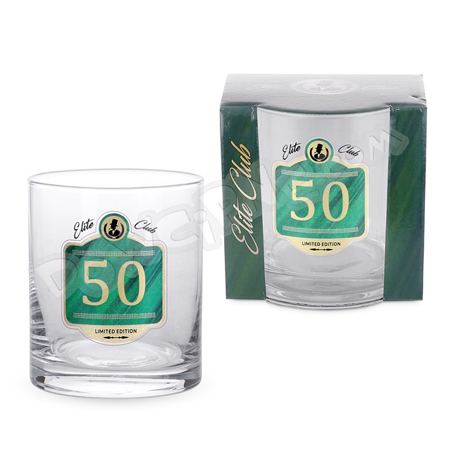 Szklanka do whisky 270ml Elite Club - 50 Urodziny