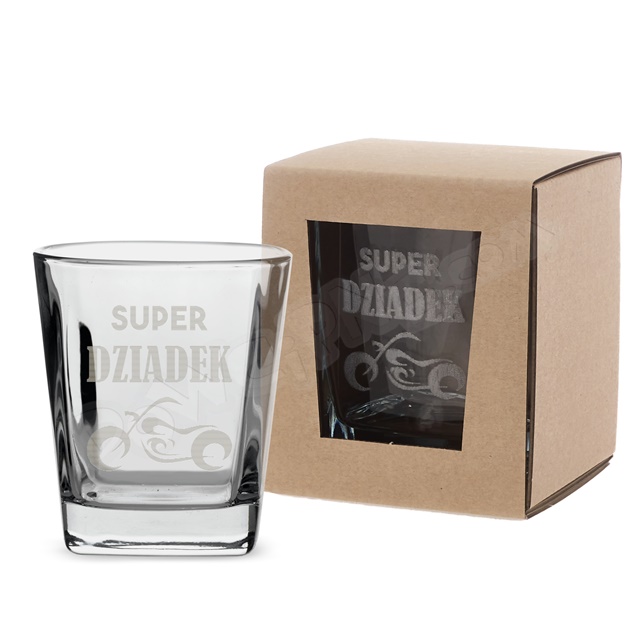 Szklanka do whisky DR premium - Super Dziadek (motor)