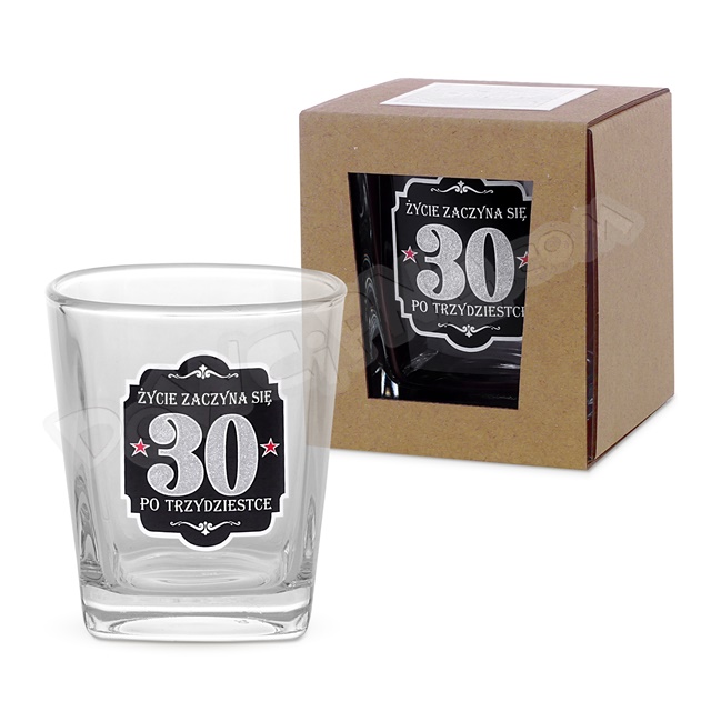Szklanka do whisky DR premium - 30 Życie zaczyna się po trzydziestce