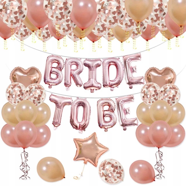 Balon foliowy zestaw - BRIDE TO BE